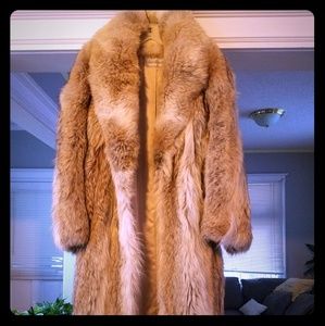 Full length coyote fur coat